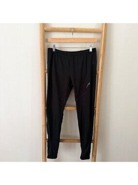 Saucony Black Running Leggings Women’s Large Athletic Workout Pants Pocket